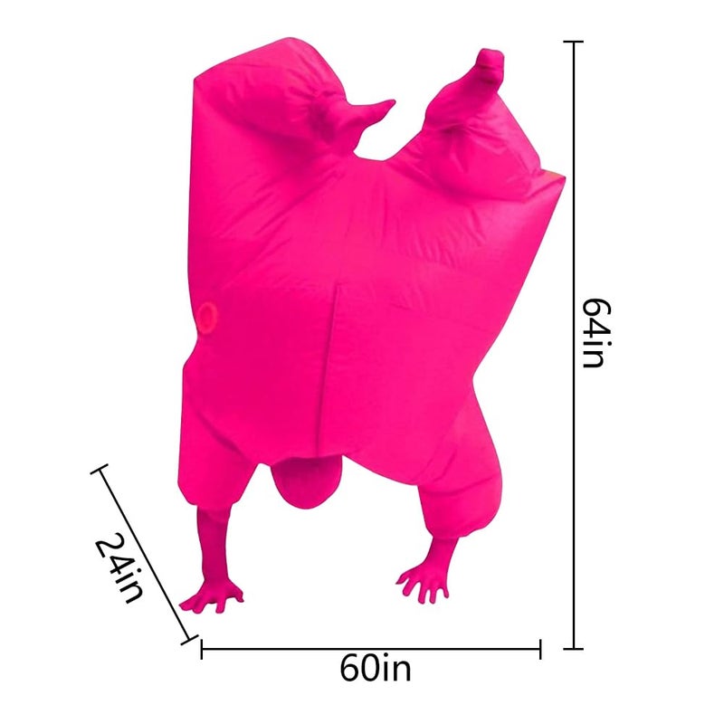 Qshine Adult Inflatable Full Body Jumpsuit Cosplay Costume Halloween Funny Fancy Dress Blow Up Party Toy - Image 3